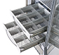 Pull-out aluminum drawer with dividers for models SUPERARTIC 700-6
